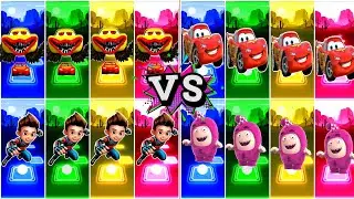 McQueen Eater 🆚 Lighting McQueen Car 🆚Paw Patrol Raider 🆚 Oddbods 🎶 Who is Best?