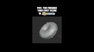 When you finished your first scene in Blender 🍩  Many free Blender tutorials on our page ✍️