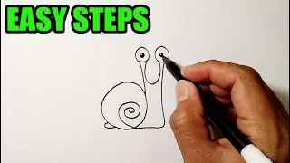 How to draw cute animals | SNAIL