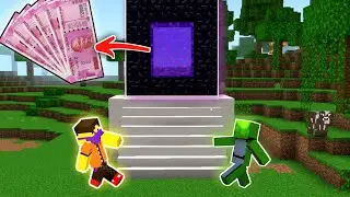 First To Enter Nether Wins 10,000 Rupees!!! Basu Plays