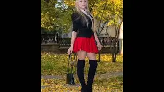 Красивые девушки, короткие юбки, чулки и высокие каблуки.Sexy Girls.27