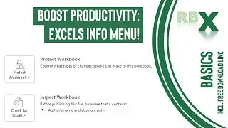 Boost Productivity: Excel’s Info Menu!