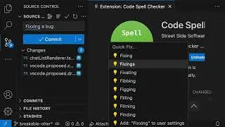 VS Code tips — Fixing spelling mistakes in git commit messages