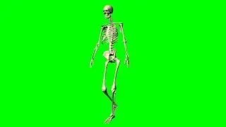 skeleton walks - green screen effect