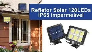 Eficiente e Inovador  Refletor Solar 120 LEDs Impermeável