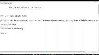 add row and column in table using jquery 