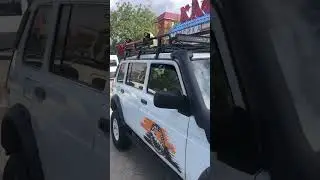 Крепление хайджека и лопаты на экспедиционный багажник, очень удобное приспособление