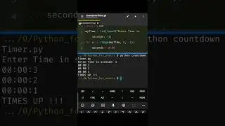 Make a Countdown Timer Yourself 🔥 #python #pythonproject