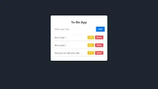 JavaScript To-Do App with Local Storage - Task app Using JavaScript