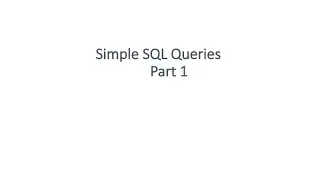 Simple SQL Queries: Part 1 - SELECT, WHERE