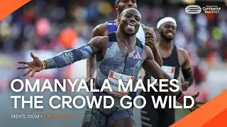 Omanyala hypes up the home crowd with a swift 100m | Continental Tour Gold 2023