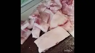 Разделка мяса. Свиной окорок, говяжья шея.