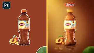 How to Design Ice Tea Social Media Banner I Photoshop Tutorial