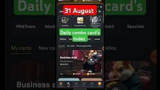 31 August hamster Kombat daily combo code today 