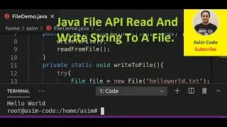 Java File API Read And Write String To A File