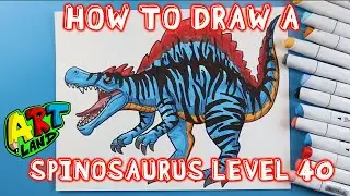 How to Draw a LEVEL 40 SPINOSAURUS!!!