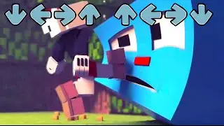 Cuphead but Minecraft in Friday Night Funkin be like - FNF