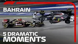 Five Of The Most Dramatic Moments On Track | Bahrain Grand Prix