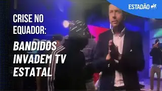 CRISE NO EQUADOR | Homens armados invadem transmissão ao vivo de TV; veja imagens