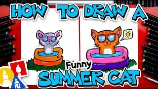 How To Draw A Funny Summer Cat