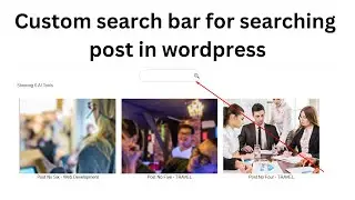 Custom search bar for searching post in wordpress