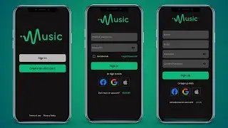 Login Signup Pages UI Design For Music App In Flutter - Flutter UI Design