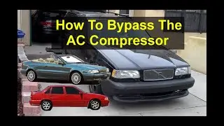 How to bypass the AC compressor on the Volvo 850, S70, V70 with a short serpentine belt. - VOTD