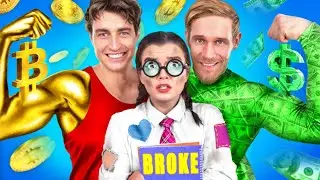 Ботанша в школе качков! Богатый vs бедный vs ультра богатый