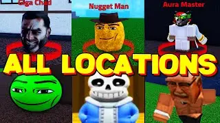 ALL QUEST NPC LOCATIONS in MEME SEA! ROBLOX