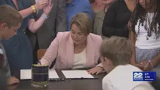 Healey holds signing ceremony for maternal health bill