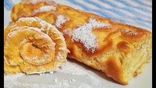 🍏Все Ищут Этот Рецепт🍎Нежный Яблочный Рулет/Просто Тает во Рту
