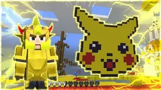 Building a Large Pikachu in Bed Wars 😳 (Blockman Go)