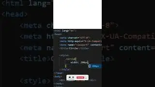 how to create circle using html css #css #htmlcss #cssproject #shorts #shortsvideo #short #coding