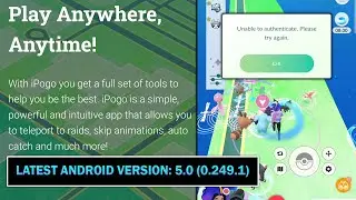 IPogo New 5.0 Beta Version Update | Pokemon Go Unable To Authenticate Problem Fixed ?