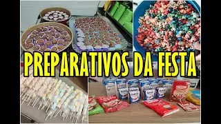 ÚLTIMOS PREPARATIVOS PARA O ANIVERSÁRIO + FIZEMOS DOCINHOS E PIPOCA COLORIDA