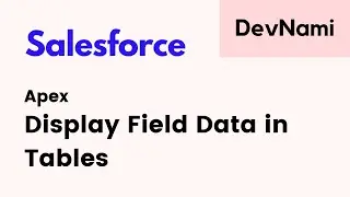 Salesforce - How to Display Field Data in Tables