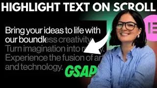 GSAP HIGHLIGHT TEXT ON SCROLL - Elementor Wordpress Tutorial Flex Container