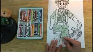 Color the picture of the soldier