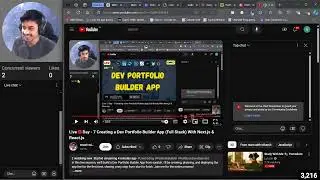 Live🔴Day - 7 Creating a Dev Portfolio Builder App (Full Stack) With Next.js & React.js