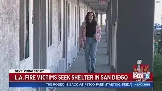 L.A. fire victims seek shelter in San Diego