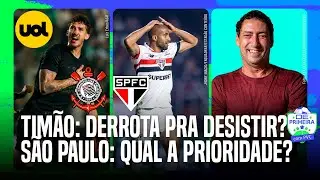 🔴 CORINTHIANS QUER SAIR DO Z4, MAS NÃO DESLIGA DAS COPAS; SÃO PAULO NÃO SABE QUEM ESCALAR