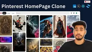 🔴 🚀 Live - Create Pinterest HomePage Clone With NextJs, TypeScript & TailwindCSS 🔥