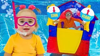 Sink or Float with Alice and Chris - Funny science experiment for kids