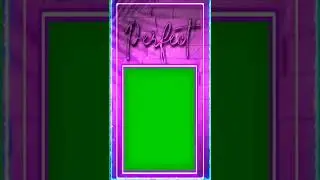 4K Pink Neon Light Frame | Green Screen Template | Glowing Border | Full Screen #shorts #vertical