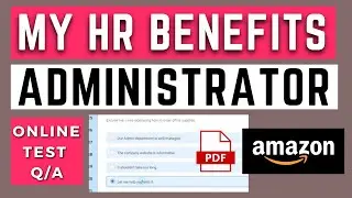 Amazon My HR Benefits Administrator Online Test | Amazon Assessment Test 2024