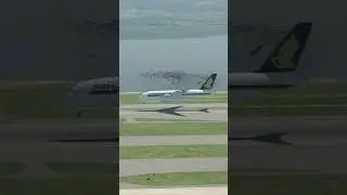 Airbus A380 Singapore Airlines Emergency Landing With Nose Gear Wheel At Kansai Int. Airport