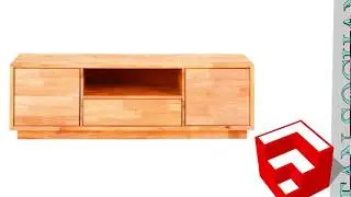 How to drawing TV stand Model 2 in Sketchup 2018 by Tan Sochan