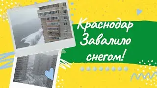 Краснодар 🏠 завалило снегом ☃️⛸️ / Вид с окна 16 го этажа на реку Кубань 🌨️❄️