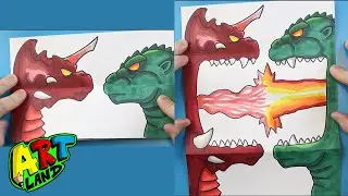 How to Draw GODZILLA VS DESTOROYAH SURPRISE FOLD