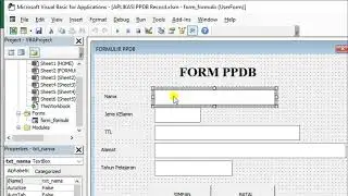 Cara Membuat Aplikasi PPDB di Excel ( Kode Simpan Data Ke WorkSheets) Part 3